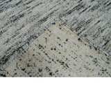 2x3 Modern Abstract Charcoal and Silver Hand Loom Art Silk Rug