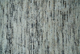 2x3 Modern Abstract Charcoal and Silver Hand Loom Art Silk Rug