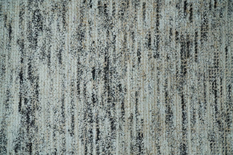2x3 Modern Abstract Charcoal and Silver Hand Loom Art Silk Rug