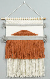 2x3 Wool Hand Woven Terracotta Boho Wall Hanging | WH3