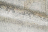 2x4 Entryway Modern Abstract Ivory and Gray Wool Rug Made with Art Silk-Area Rug-Parc Decor