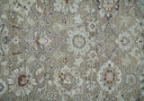 2x4 Gray and Brown Wool Hand Knotted traditional Vintage Antique Rug