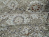 2x4 Gray and Brown Wool Hand Knotted traditional Vintage Antique Rug