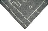 2x4 Gray and White Tribal Hand Hooked Textured Loop Area Rug | TRIB2-Area Rug-Parc Decor