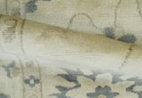 2x4 Hand Knotted Beige and Gray Traditional Oushak Wool Rug