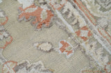 2x4 Hand Knotted Beige and Peach Traditional Persian Oushak Wool Rug