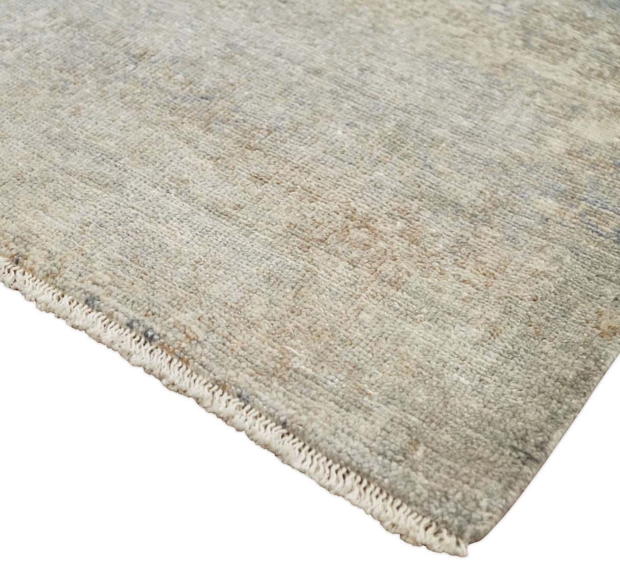 2x4 Hand Knotted Ivory and Beige Modern rug made with Art Silk| N8624-Area Rug-Parc Decor
