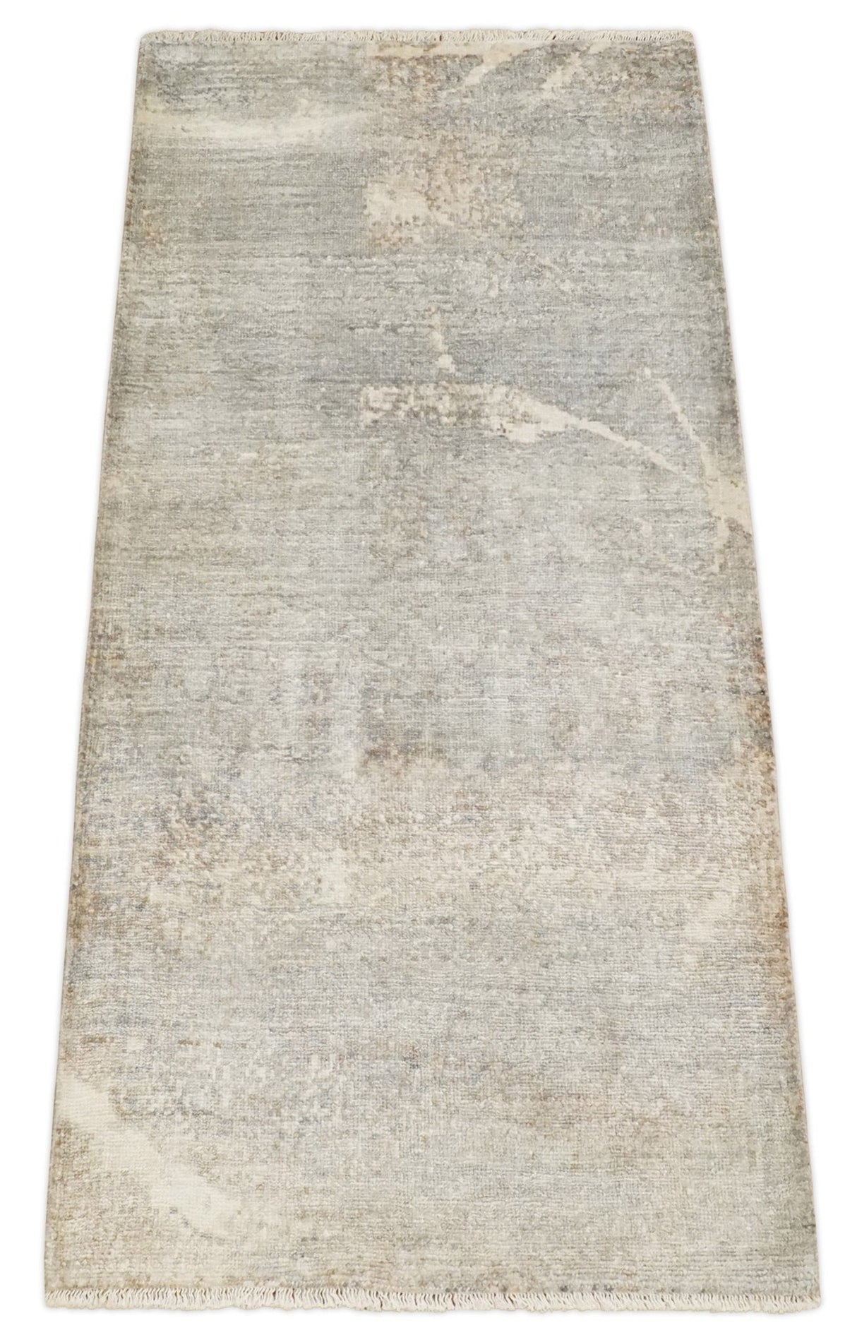 2x4 Hand Knotted Ivory and Beige Modern rug made with Art Silk| N8624-Area Rug-Parc Decor
