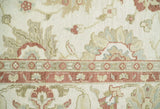 2x4 Hand Knotted Beige and Rust Traditional Oushak Wool Rug