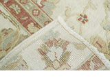 2x4 Hand Knotted Beige and Rust Traditional Oushak Wool Rug