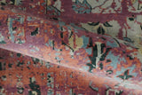 2x4 Hand Knotted Modern Abstract Rust And Purple Wool Rug