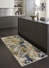 2x4 Hand Knotted Modern Olive And Charcoal Wool and Art Silk Rug