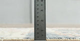 2x4 Modern Abstract Beige And Gray Hand Knotted Art Silk Rug
