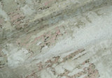 2x4 Modern Abstract Beige and Peach Rug made with Art Silk
