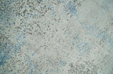 2x4 Modern Abstract Blue and Ivory Hand Loom Art Silk Rug