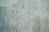 2x4 Modern Abstract Blue and Ivory Rug made with Art Silk| N4124-Area Rug-Parc Decor