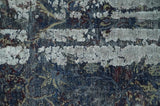 2x4 Modern Abstract Gray and Silver Hand Knotted Wool Rug