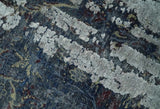 2x4 Modern Abstract Gray and Silver Hand Knotted Wool Rug