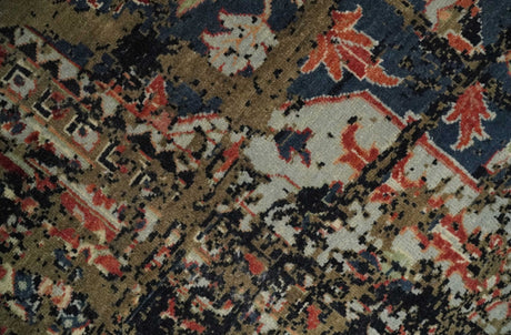 2x4 Modern Abstract Olive, Charcoal and Gray Wool Rug| N7524-Area Rug-Parc Decor