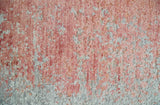 2x4 Modern Abstract Peach and Gray Bamboo Silk Hand Knotted Rug