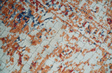 2x4 Modern Abstract Rust and Ivory Hand Loom Art Silk Rug