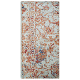 2x4 Modern Abstract Peach and Ivory Art Silk Rug| N8224