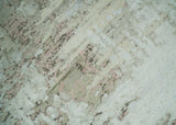 2x4 Modern Abstract Silver, Beige and Peach Rug made with Art Silk| N2124-Area Rug-Parc Decor