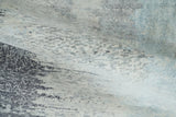 2x4 Modern Abstract Silver Hand Knotted Bamboo Silk Rug