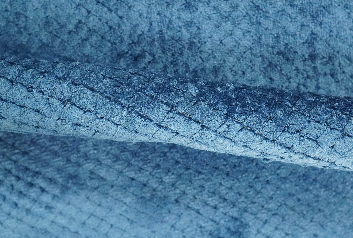 2x4 Modern Geometrical Cross Square Hand Made Blue Art silk Area Rug | N4724-Area Rug-Parc Decor