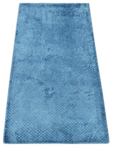 2x4 Modern Geometrical Cross Square Hand Made Blue Art silk Area Rug | N4724-Area Rug-Parc Decor