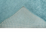 2x4 Modern Geometrical Hand Made Blue Art silk Area Rug