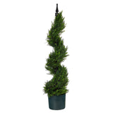 3' Cypress Spiral Topiary Artificial Tree-Parc Decor