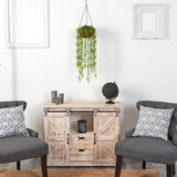 3’ Eucalyptus Artificial Plant in Hanging Basket-Parc Decor