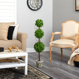 3’ Eucalyptus Triple Ball Topiary Artificial Tree-Parc Decor