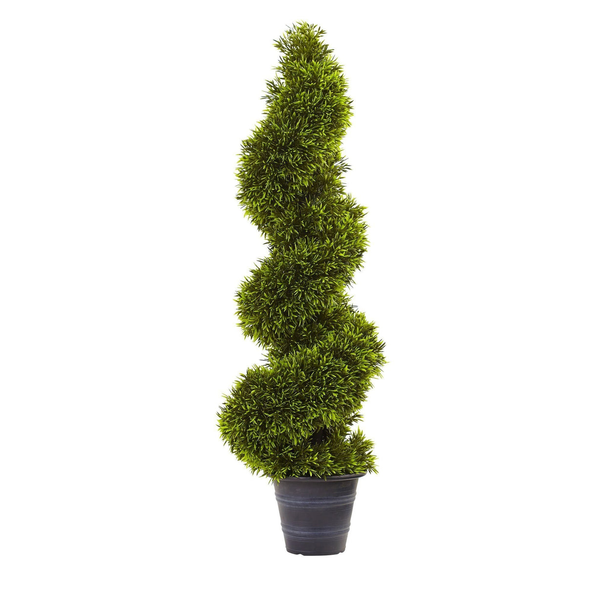 3' Grass Spiral Topiary w/Deco Planter-Parc Decor