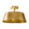 3-Light Golden Semi Flush Mount Lighting-Parc Decor