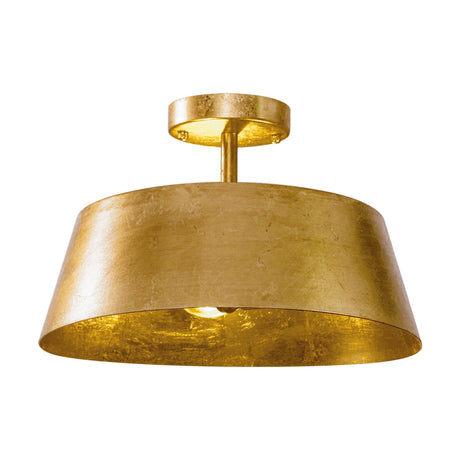 3-Light Golden Semi Flush Mount Lighting-Parc Decor