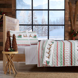 3-Piece Christmas Quilt - Festive Collection-Parc Decor