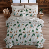 3 Piece Christmas Quilt - Mittens Collection-Parc Decor