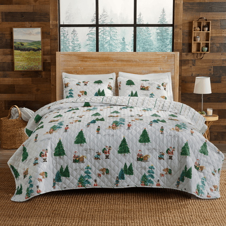 3 Piece Christmas Quilt - Mittens Collection-Parc Decor