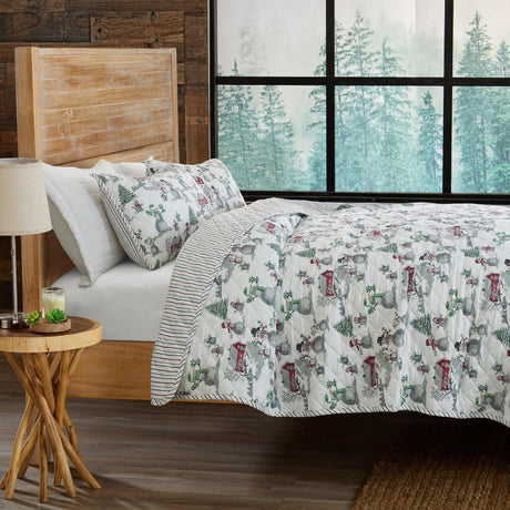 3 Piece Holiday Printed Quilt - Alfie Collection-Parc Decor