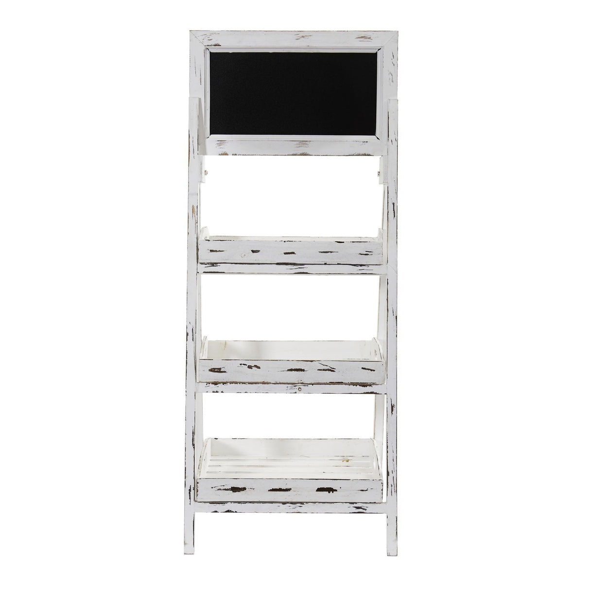 3’ White Washed Farmhouse Stand with Chalkboard-Parc Decor