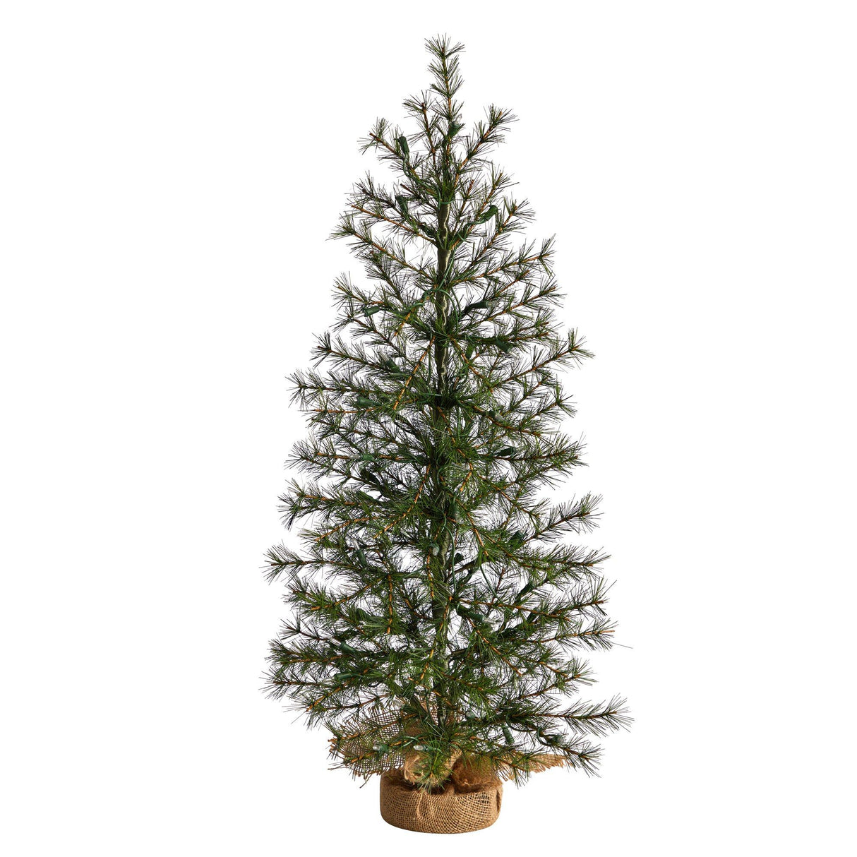 3’ Artificial Christmas Tree with 50 Clear LED Lights Set in a Burlap Base-Christmas Tree-Parc Decor