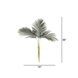 3’ Artificial Golden Cane Palm Tree Without Pot-Tree-Parc Decor