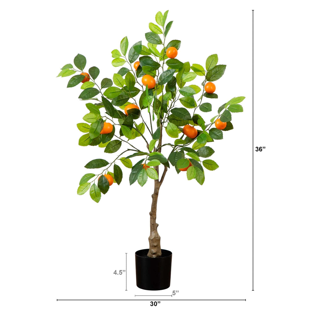 3’ Artificial Tangerine Tree-Tree-Parc Decor