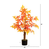 3’ Autumn Deluxe Maple Artificial Fall Tree-Tree-Parc Decor