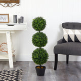 3’ Boxwood Triple Ball Topiary Artificial Tree (Indoor/Outdoor)-Tree-Parc Decor