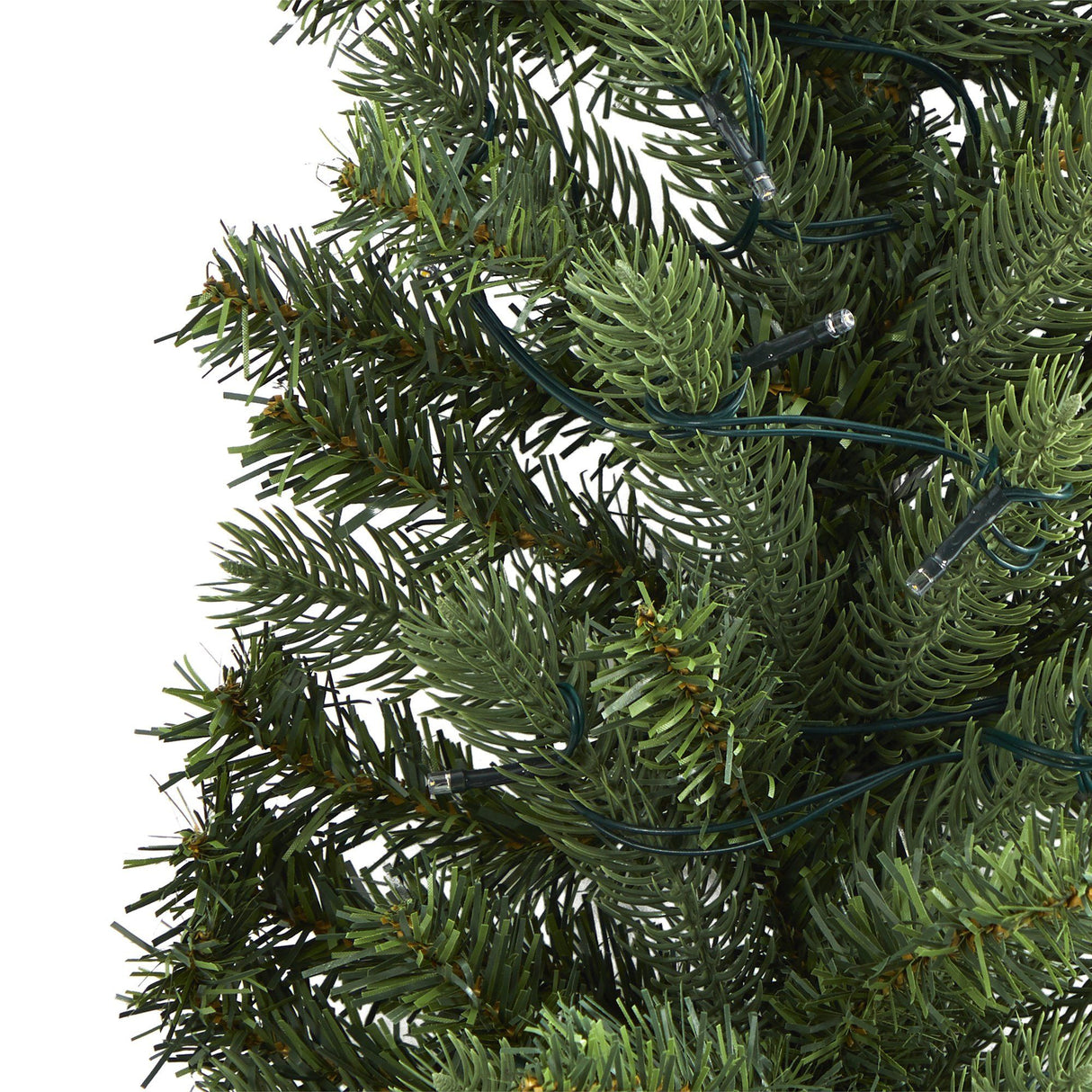 3' Flat Back Wall Hanging Artificial Christmas Tree with 35 Clear LED Lights-Christmas Tree-Parc Decor