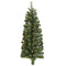 3' Flat Back Wall Hanging Artificial Christmas Tree with 35 Clear LED Lights-Christmas Tree-Parc Decor