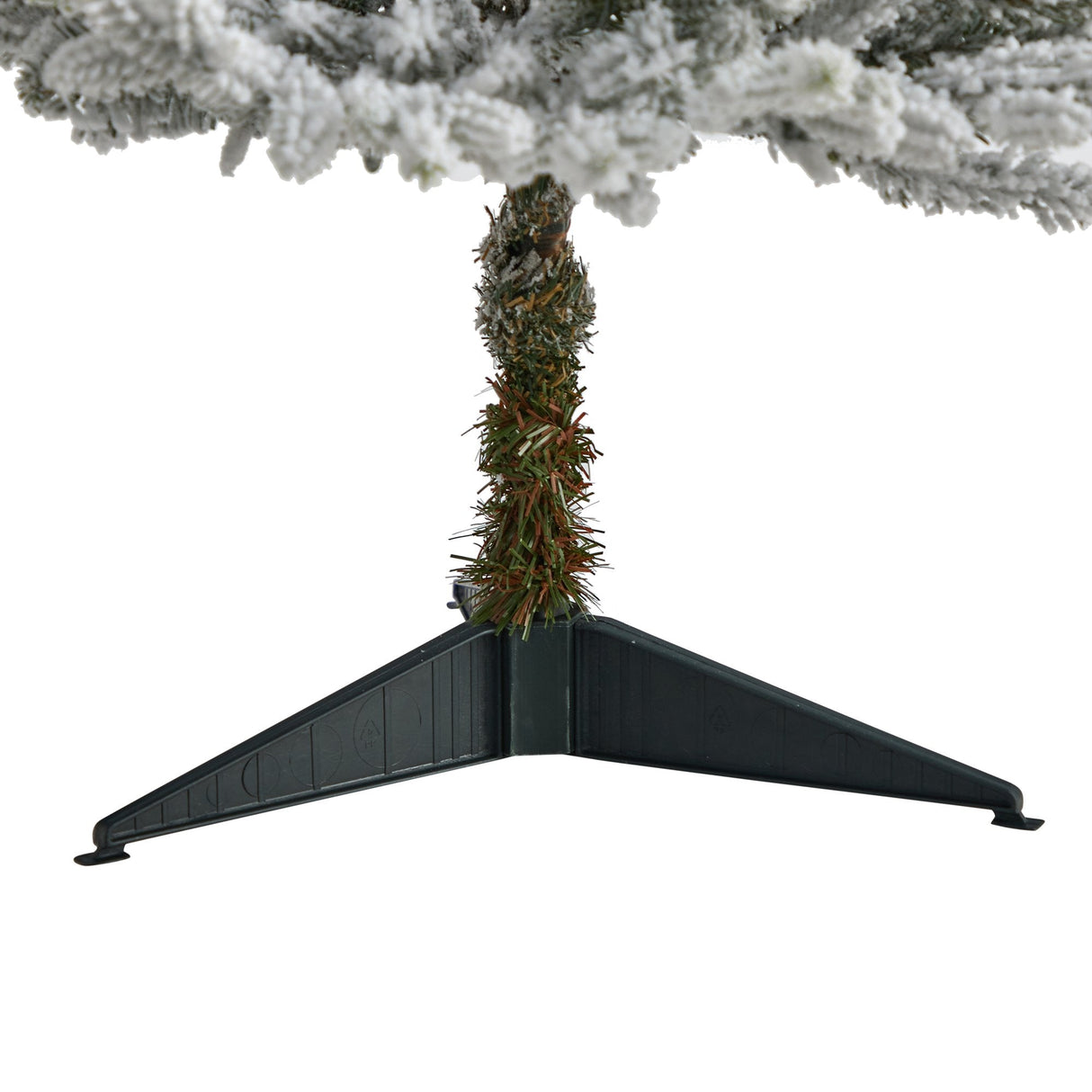 3’ Flocked Fraser Fir Artificial Christmas Tree with 200 Warm White Lights and 481 Bendable Branches-Christmas Tree-Parc Decor